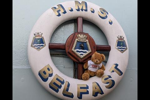 Teacher Ted on board HMS Belfast in London